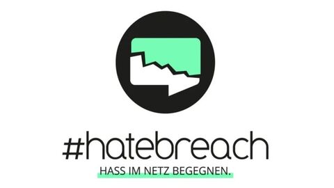 Logo des Projekts "#hatebreach – Hass im Netz begegnen"